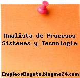 Analista de Procesos Sistemas y Tecnología