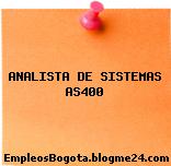 ANALISTA DE SISTEMAS AS400