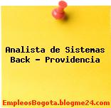 Analista de Sistemas Back – Providencia