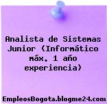 Analista de Sistemas Junior (Informático máx. 1 año experiencia)