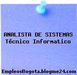 ANALISTA DE SISTEMAS Técnico Informatico