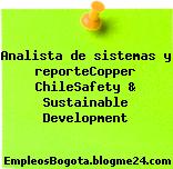 Analista de sistemas y reporteCopper ChileSafety & Sustainable Development