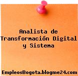 Analista de Transformación Digital y Sistema