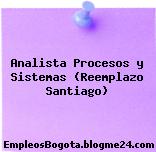 Analista Procesos y Sistemas (Reemplazo Santiago)