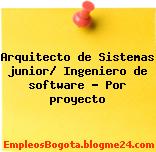 Arquitecto de Sistemas junior/ Ingeniero de software – Por proyecto