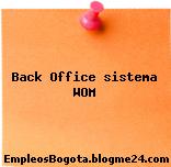 Back Office sistema WOM