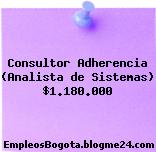 Consultor Adherencia (Analista de Sistemas) $1.180.000