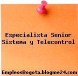 Especialista Senior Sistema y Telecontrol