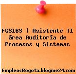 FGS163 | Asistente TI área Auditoría de Procesos y Sistemas