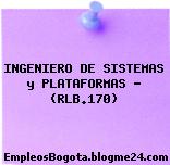 INGENIERO DE SISTEMAS y PLATAFORMAS – (RLB.170)
