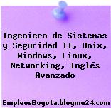 Ingeniero de Sistemas y Seguridad TI, Unix, Windows, Linux, Networking, Inglés Avanzado