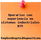 Operarios con experiencia en sistemas industriales B75