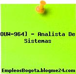 OUW-964] – Analista De Sistemas