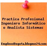 Practica Profesional Ingeniero Informático o Analista Sistemas