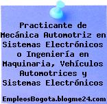 Practicante de Mecánica Automotriz en Sistemas Electrónicos o Ingeniería en Maquinaria, Vehículos Automotrices y Sistemas Electrónicos