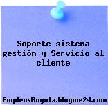 Soporte sistema gestión y Servicio al cliente