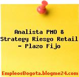 Analista PMO & Strategy Riesgo Retail – Plazo Fijo