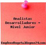 Analistas Desarrolladores – Nivel Junior