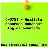 C-575] – Analista Recursos Humanos- Ingles avanzado