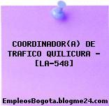 COORDINADOR(A) DE TRAFICO QUILICURA – [LA-548]