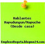 Hablantes Mapudungun/Mapuche (Desde casa)