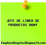 JEFE DE LINEA DE PRODUCTOS HOMY