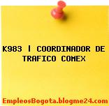 K983 | COORDINADOR DE TRAFICO COMEX