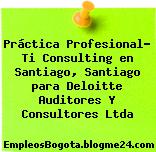 Práctica Profesional- Ti Consulting en Santiago, Santiago para Deloitte Auditores Y Consultores Ltda