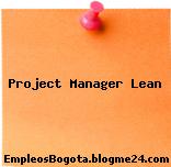 Project Manager Lean