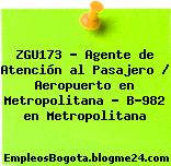 ZGU173 – Agente de Atención al Pasajero / Aeropuerto en Metropolitana – B-982 en Metropolitana