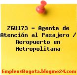 ZGU173 – Agente de Atención al Pasajero / Aeropuerto en Metropolitana