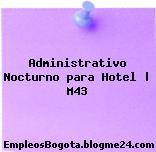 Administrativo Nocturno para Hotel | M43