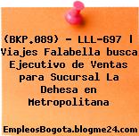 (BKP.089) – LLL-697 | Viajes Falabella busca Ejecutivo de Ventas para Sucursal La Dehesa en Metropolitana
