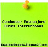 Conductor Extranjero Buses Interurbanos