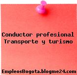 Conductor profesional Transporte y turismo