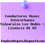 Conductores Buses Interurbanos Valparaiso Los Andes – Licencia A1 A3