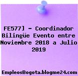 FE577] – Coordinador Bilingüe Evento entre Noviembre 2018 a Julio 2019
