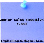 Junior Sales Executive Y.839