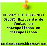 (KXV871) | [FLK-707] (G.67) Asistente de Ventas en Metropolitana en Metropolitana