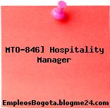 MTO-846] Hospitality Manager