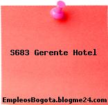 S683 Gerente Hotel