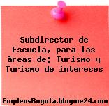 Subdirector de Escuela, para las áreas de: Turismo y Turismo de intereses