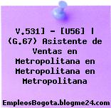 V.531] – [U56] | (G.67) Asistente de Ventas en Metropolitana en Metropolitana en Metropolitana