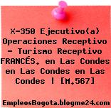 X-350 Ejecutivo(a) Operaciones Receptivo – Turismo Receptivo FRANCÉS. en Las Condes en Las Condes en Las Condes | [M.567]