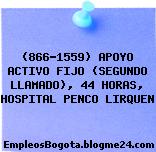 (866-1559) APOYO ACTIVO FIJO (SEGUNDO LLAMADO), 44 HORAS, HOSPITAL PENCO LIRQUEN