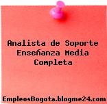 Analista de Soporte – Enseñanza Media Completa