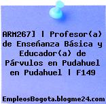 ARM267] | Profesor(a) de Enseñanza Básica y Educador(a) de Párvulos en Pudahuel en Pudahuel | F149