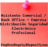 Asistente Comercial / Back Office – Empresa Distribución Seguridad Electrónica Profesional