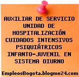 AUXILIAR DE SERVICIO UNIDAD DE HOSPITALIZACIÓN CUIDADOS INTENSIVOS PSIQUIÁTRICOS INFANTO-JUVENIL EN SISTEMA DIURNO