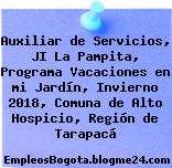 Auxiliar de Servicios, JI La Pampita, Programa Vacaciones en mi Jardín, Invierno 2018, Comuna de Alto Hospicio, Región de Tarapacá